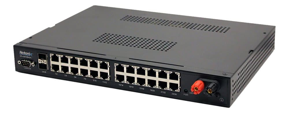 NETONIX Switch WS-26-500-DC 24xGE PoE ports 2xSFP 500W