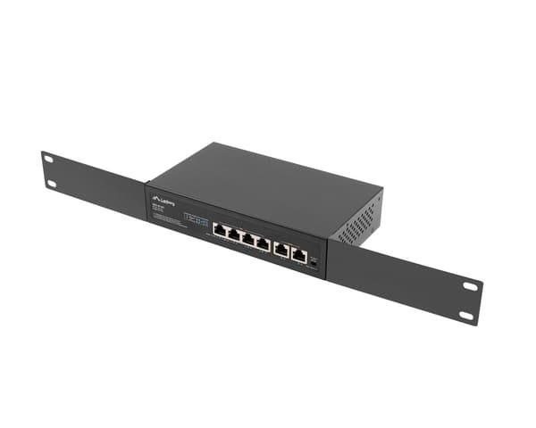 SWITCH POE 19" 6-PORT 100MB (4 PORTS POE, 30W/PORT, MAX 60W)
