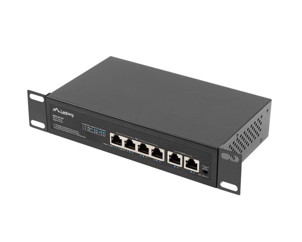 SWITCH POE 19" 6-PORT 100MB (4 PORTS POE, 30W/PORT, MAX 60W)