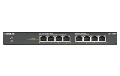 Netgear Switch, GS308PP 8PT PoE/PoE+ GE Unmanaged Switch