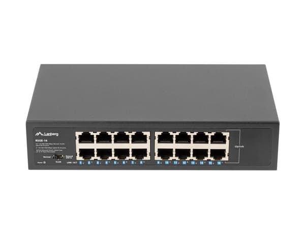 Switch Rack 10”/19” 16-Port 1GB