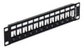 Miniatyrbilde 2 av 2: DeLOCK 10" 12-ports Keystone-patchpanel, 1U, metall, svart