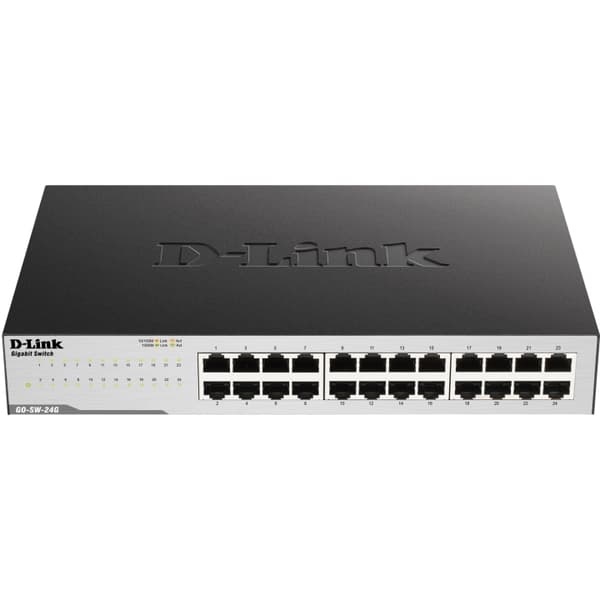 D-Link GO-SW-24G 24-Port Gigabit Easy Desktop Switch Svart