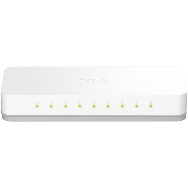 D-Link GO-SW-8E 8-Port Fast Ethernet Easy Desktop Switch Hvid