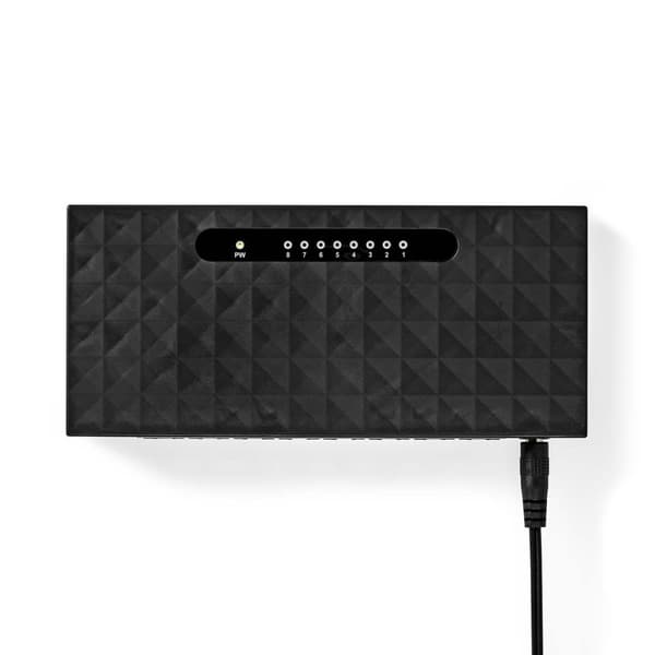 Nedis Nätverksomkopplare | Trådbunden hastighet: Gigabit | Antal Ethernet portar: 8
