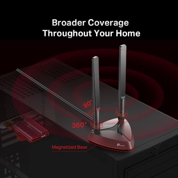TP-LINK | AX3000 Wi-Fi 6 Bluetooth 5.0 PCIe -sovitin | TX3000E | 2.4GHz/5GHz | Antennityyppi 2xHigh Gain ulkoiset antennit | 574+2