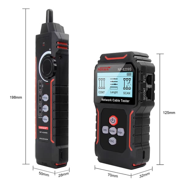 NOYAFA NF-8209S, POE-johtotarkistin, LCD-näyttö,NOYAFA NF-8209S