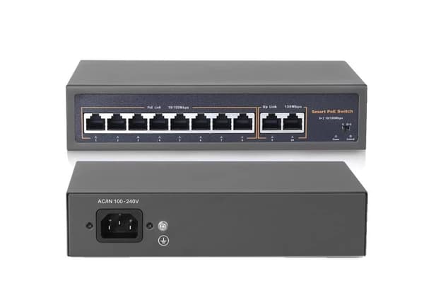 16CH POE Switch, 8 porte, 10/100Mbps transmissionshastighed,16CH POE Switch