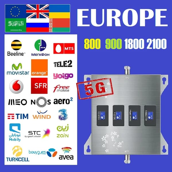 Solusignaalivahvistin, 5G-tuki, laaja taajuusalueyhteensopivuus,B20 B8 B3 B1
