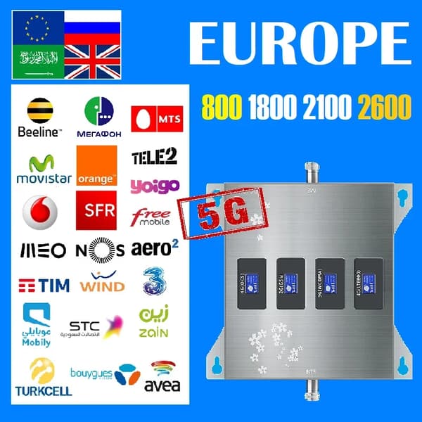 Solusignaalivahvistin, 5G-tuki, laaja taajuusalueyhteensopivuus,B20 B7 B3 B1