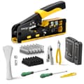 Miniatyrbillede 2 af 2: ZoeRax Crimp Værktøj, Kompatibel med CAT5E til CAT7, Justerbar Ledningsskærer,Værktøjssæt