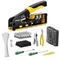 Miniatyrbillede 1 af 2: ZoeRax Crimp Værktøj, Kompatibel med CAT5E til CAT7, Justerbar Ledningsskærer,Værktøjssæt