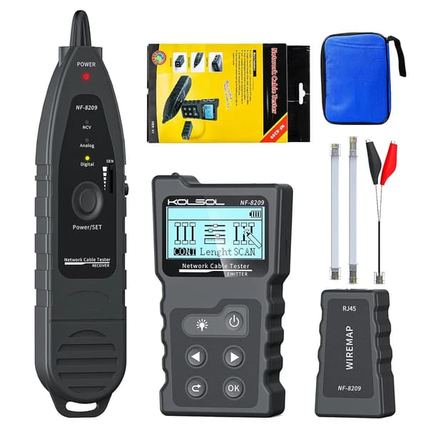 Netværkskabeltester, POE-test, længdemåling,NF-8209