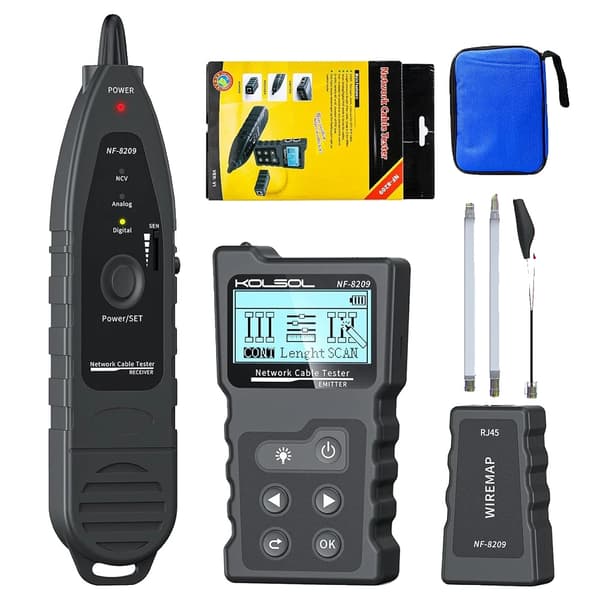 Netværkskabeltester, POE-test, længdemåling,NF-8209