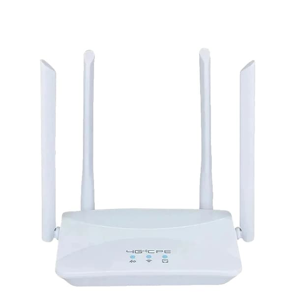 4G LTE WiFi-router, 150 Mbps datahastighed, 4 eksterne antenner, kablet forbindelse glattere,EU-stik, 4G WIFI-router