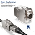 Miniatyrbillede 4 af 4: ZoeRax RJ45 Keystone Jack, værktøjsfri afslutning, højhastighedsydelse, slankt design