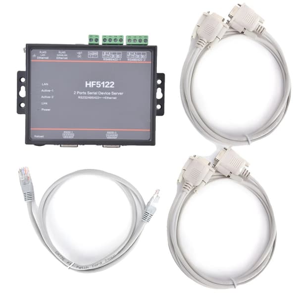 Dual serielport til Ethernet, understøtter RS232, RS485, RS422,som beskrivelse