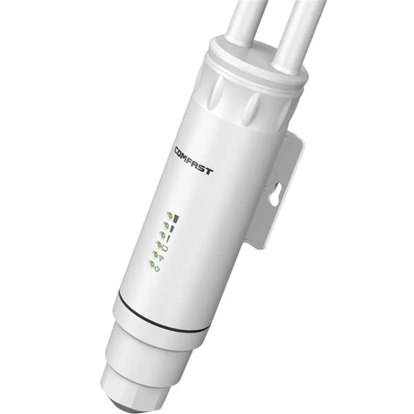 Udendørs Adgangspunkt, Dual Band 2.4G & 5G, 867Mbps og 300Mbps Overførselshastigheder, 1000Mbps Maks. LAN Datahastighed,HVID, EU stik