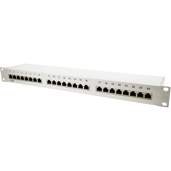 LogiLink NP0041 16 + 4 Port Nätverk Patchpanel 254 mm (10) CAT 6 1 U Bestyckad
