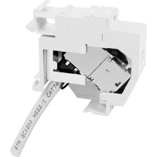 Metz Connect 130B127003-E Nätverksuttag DIN-skena CAT 6A Grå-vit (RAL 7035)