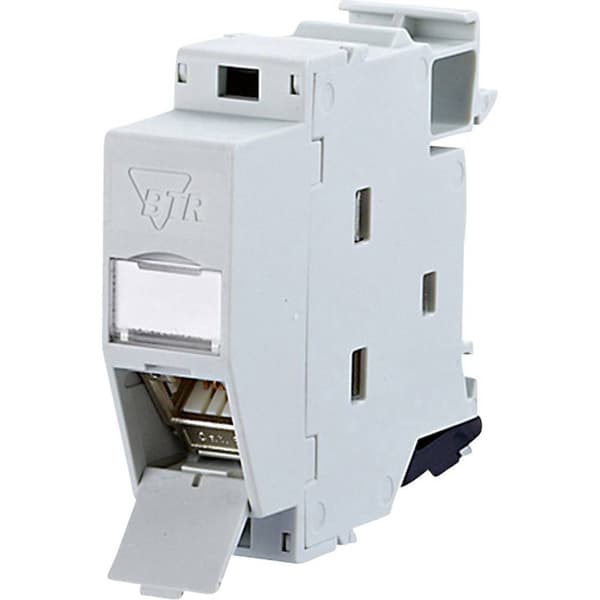 Metz Connect 130B127003-E Nätverksuttag DIN-skena CAT 6A Grå-vit (RAL 7035) Grå