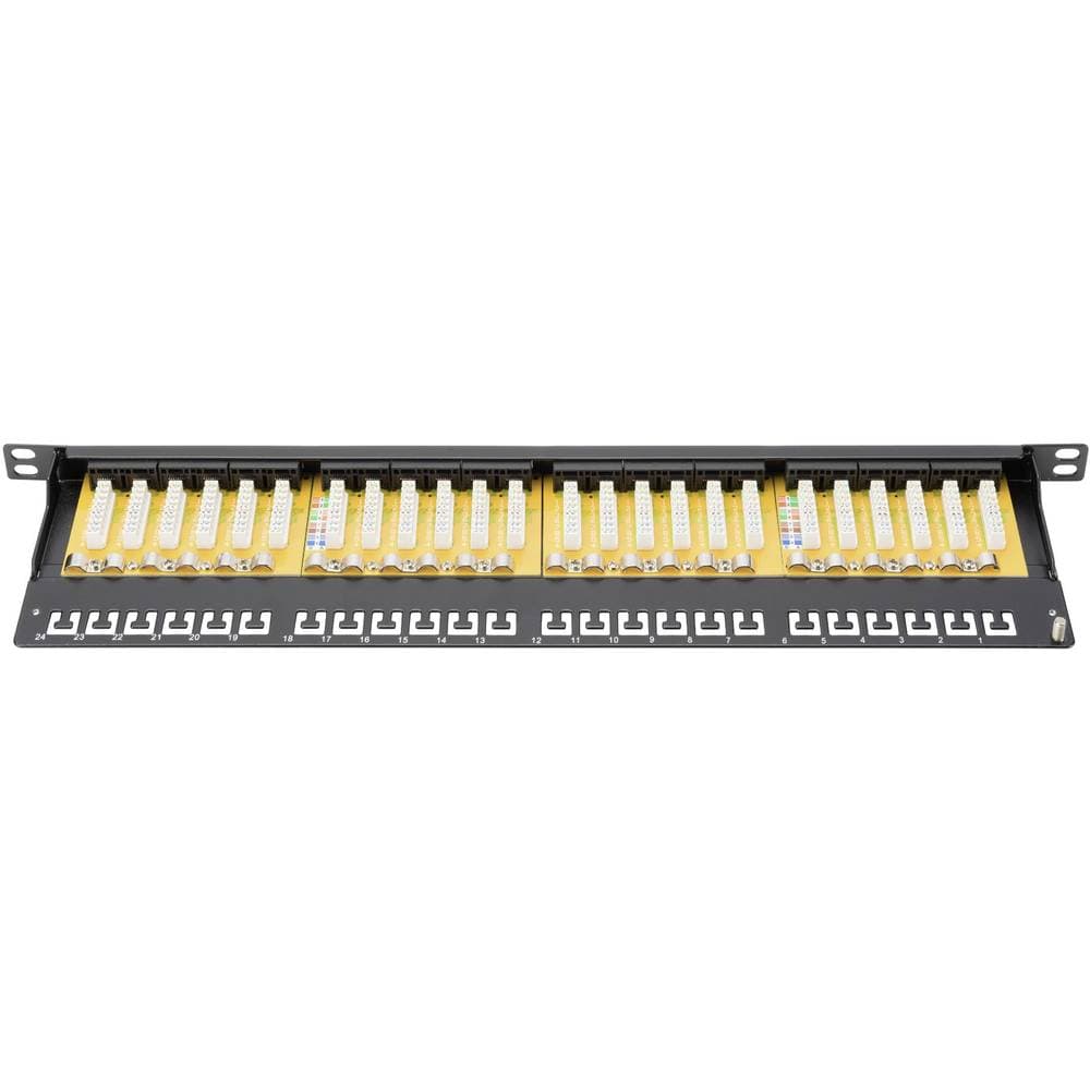 Digitus DN-91624U-SL-SH 26 + 2 Port Nätverk Patchpanel CAT 6 0.5 U
