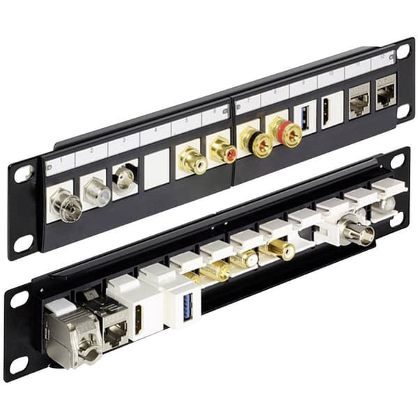 Delock 43259 16 + 4 Port Nätverk Patchpanel 254 mm (10) Bare PCB 1 U Obestyckad