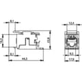 Miniatyrbild 3 av 4: Telegärtner 100023225 RJ45 modul Keystone CAT 6A
