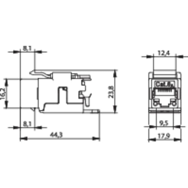 Telegärtner 100023225 RJ45 modul Keystone CAT 6A