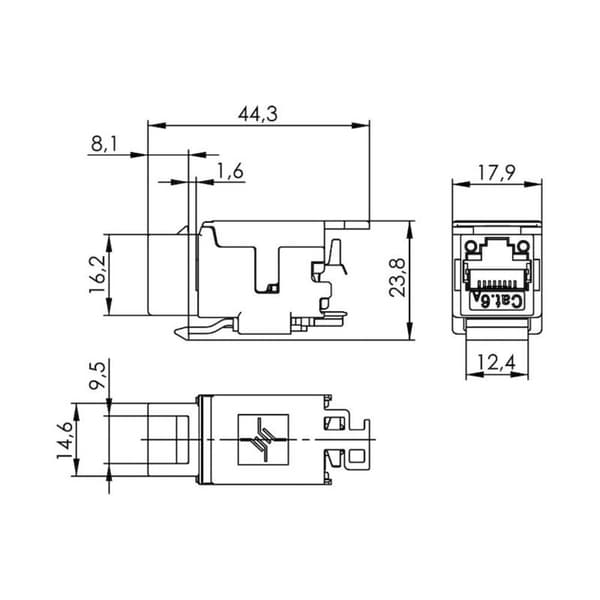 Telegärtner 100023225 RJ45 modul Keystone CAT 6A