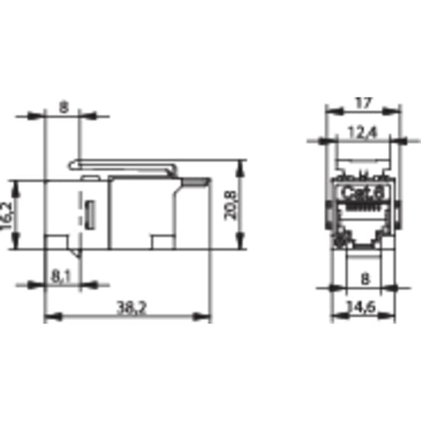 Telegärtner 100023165 RJ45 modul Keystone CAT 6