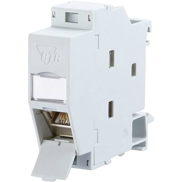 Metz Connect 1309107003-E Nätverksuttag DIN-skena CAT 6A Grå-vit (RAL 7035) Grå