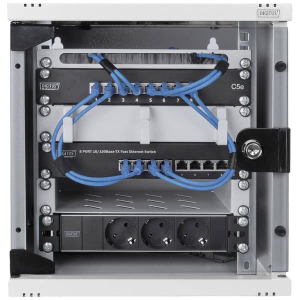 Digitus DN-10-05U-1 10 väggskåp 6 U Grå-vit (RAL 7035)