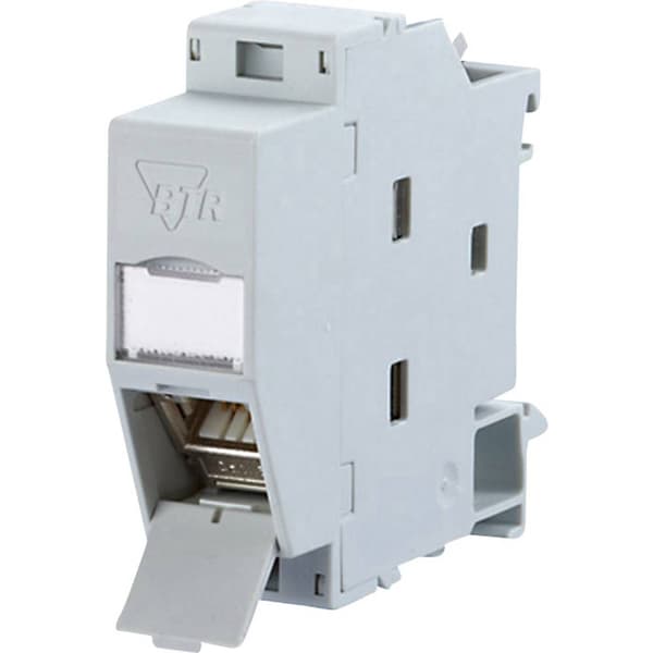 Metz Connect 130B117003-E Nätverksuttag DIN-skena CAT 6A Grå-vit (RAL 7035) Grå