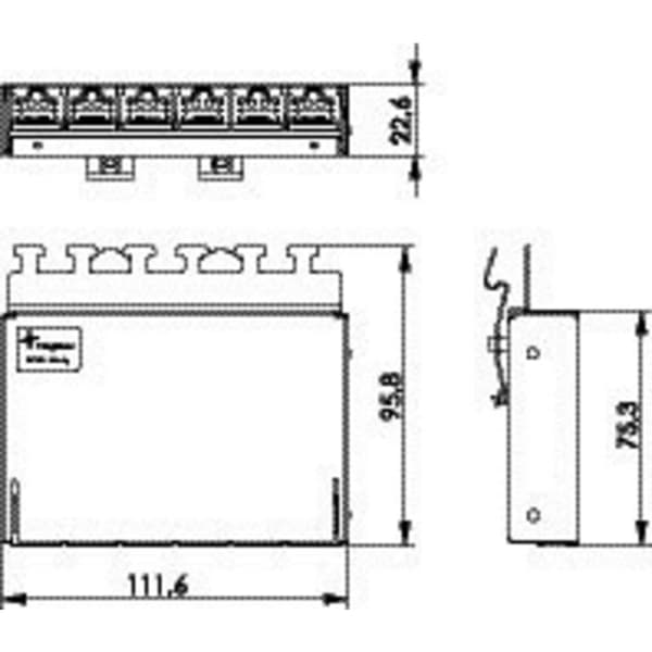 Telegärtner 100006992 6 Port Nätverk Patchpanel CAT 6A 3 U Bestyckad