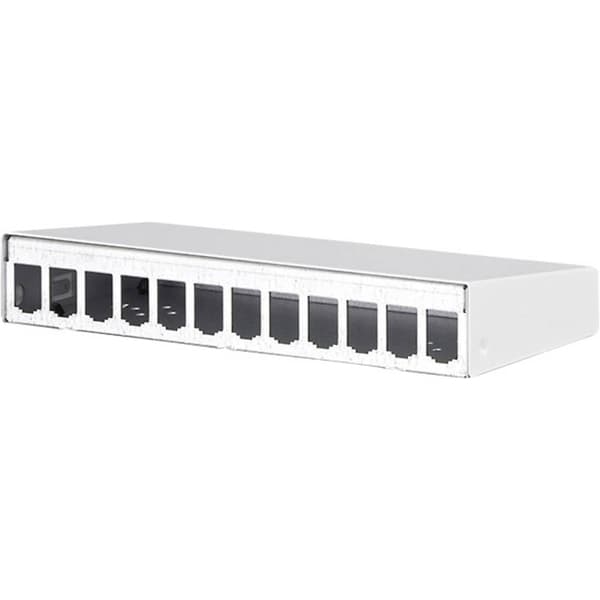 Metz Connect 130861-1202-E 16 + 4 Port Nätverk Patchpanel Bare PCB 1 U Obestyckad Vit