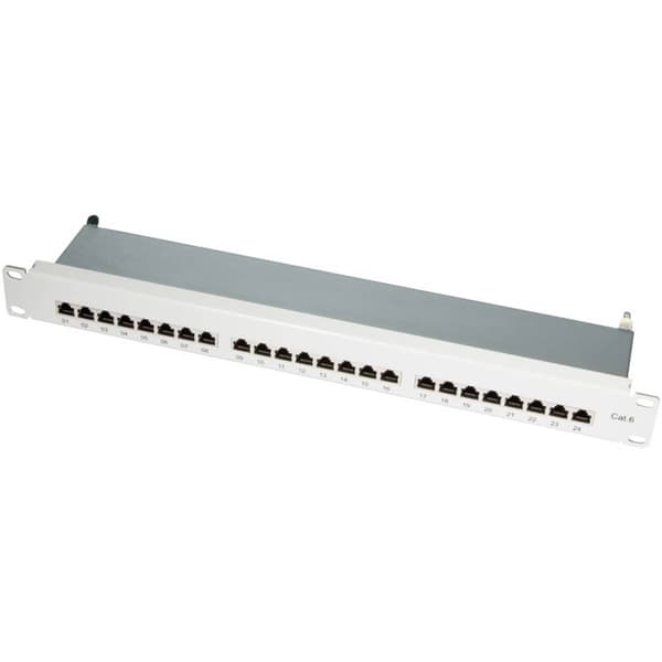 LogiLink NP0040 26 + 2 Port Nätverk Patchpanel 483 mm (19) CAT 6 1 U Bestyckad