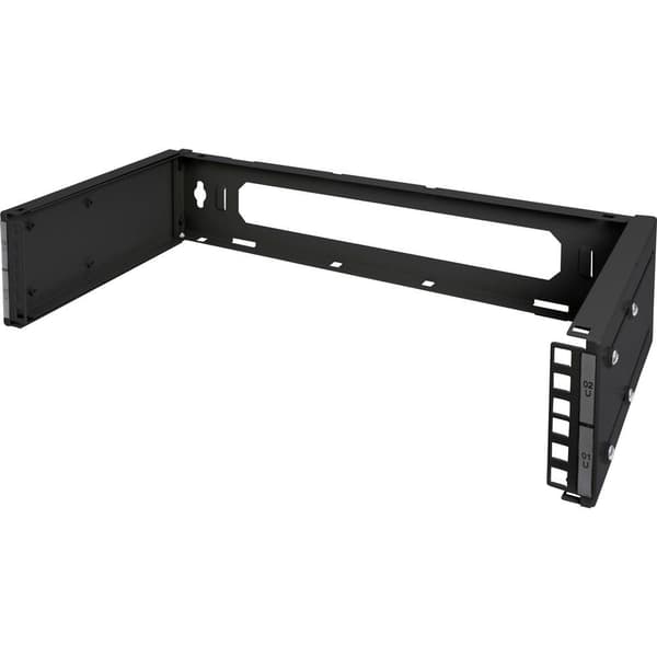 Digitus DN-19 PB-2U-SW Väggmontering patch-hållare (B x H x D) 505 x 106 x 250 mm 2 U Svart (RAL 9005)