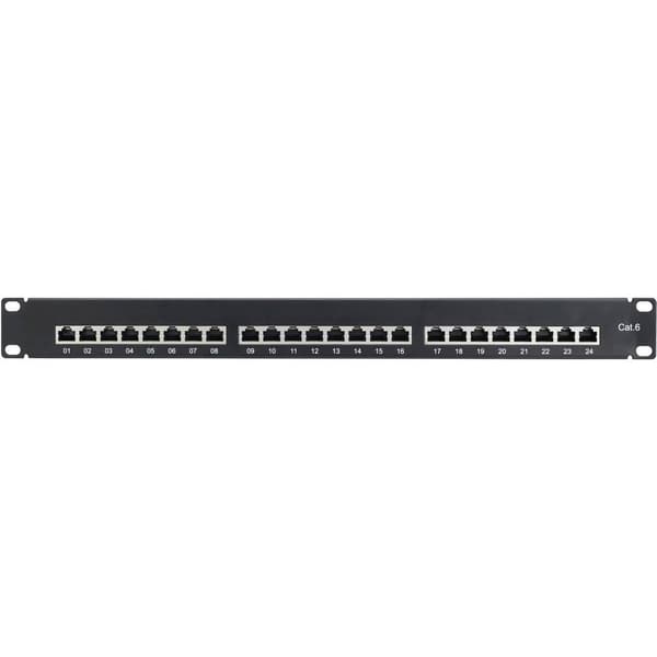 Renkforce 26 + 2 Port Nätverk Patchpanel 483 mm (19) CAT 6 1 U Bestyckad