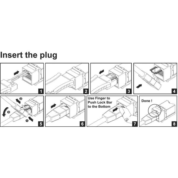 RJ45 modul Med låsfunktion Keystone CAT 6 Renkforce KSV10