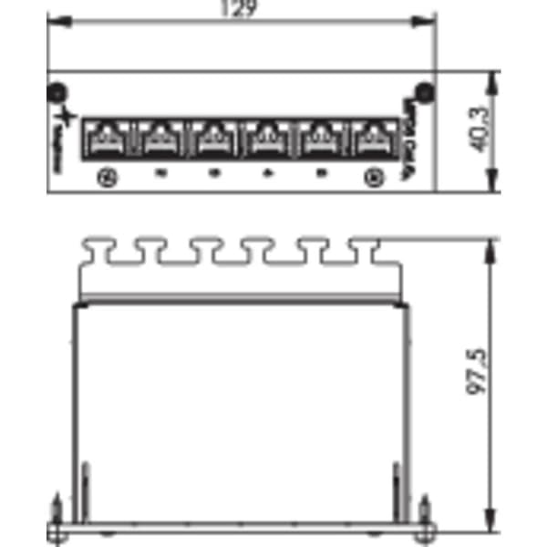 Telegärtner 100006991 6 Port Nätverk Patchpanel CAT 6A 3 U Bestyckad