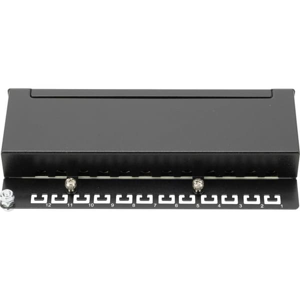 Digitus DN-91612SD-EA 16 + 4 Port Nätverk Patch Box CAT 6A 1 U Svart (RAL 9005) Bestyckad