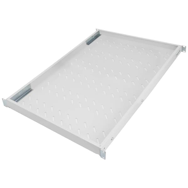 Digitus DN-97648 19 tum Nätverksskåp-hyllplan 1 U variabla monteringsskenorna Lämplig för skåpdjup: 1000 mm Grå-vit (RA