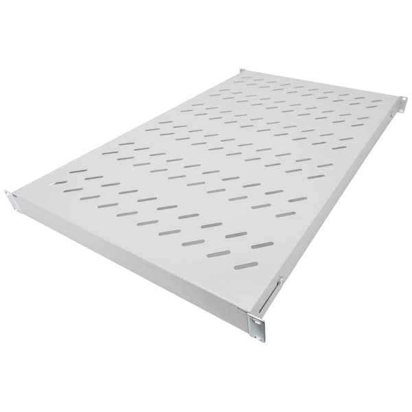Digitus DN-97648 19 tum Nätverksskåp-hyllplan 1 U variabla monteringsskenorna Lämplig för skåpdjup: 1000 mm Grå-vit (RA