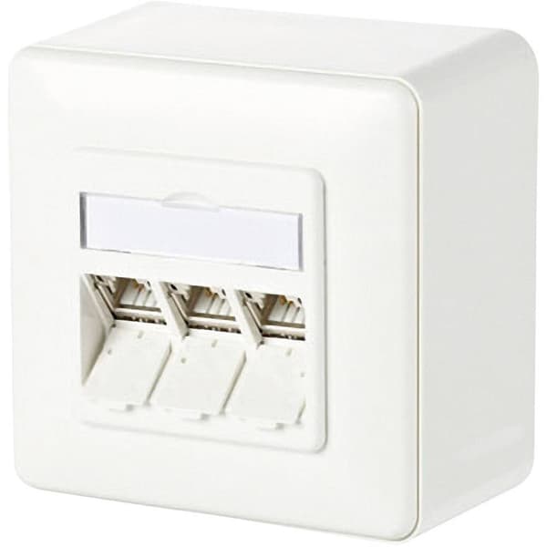 Metz Connect 130B11D30002-E Nätverksuttag Utanpåliggande CAT 6A 3 Port Renvit Vit