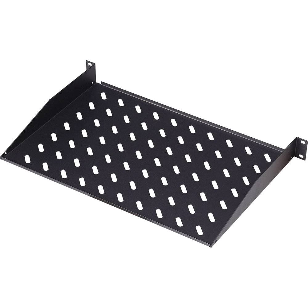 Digitus DN-19 TRAY-1-400-SW 19 tum Nätverksskåp-hyllplan 1 U Fast montering Lämplig för skåpdjup: från 600 mm Svart (RA