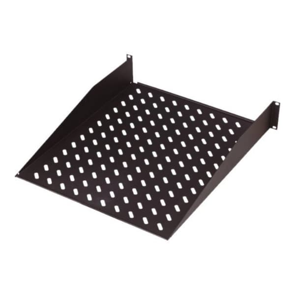 Digitus DN-19 TRAY-2-SW 19 tum Nätverksskåp-hyllplan 2 U Fast montering Lämplig för skåpdjup: från 600 mm Svart
