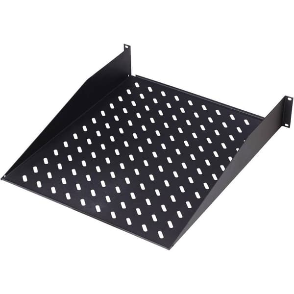 Digitus DN-19 TRAY-2-SW 19 tum Nätverksskåp-hyllplan 2 U Fast montering Lämplig för skåpdjup: från 600 mm Svart