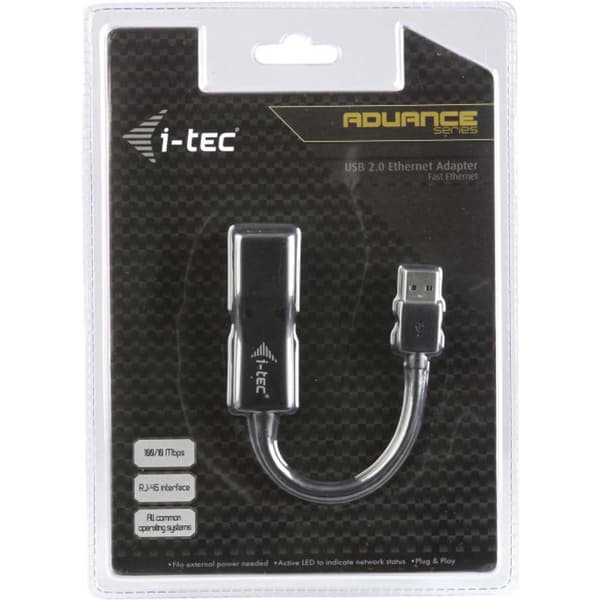 i-tec Nätverksadapter 10 / 100 MBit/s USB 2.0