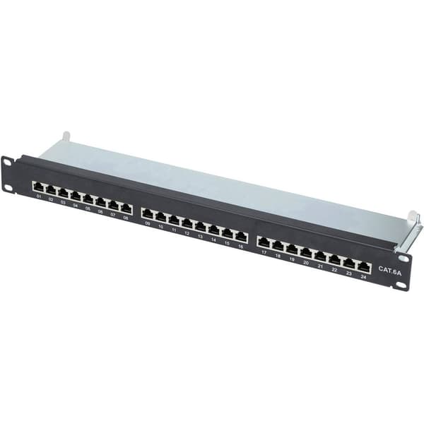 Renkforce 26 + 2 Port Nätverk Patchpanel 483 mm (19) CAT 6A 1 U Bestyckad